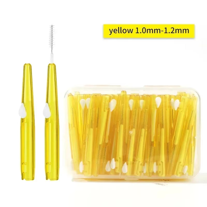 10/30Pcs Push-Pull Interdental Brush Interdental Brush Cleaning Tooth Socket Toothbrush Correction Tooth Gap Cleaning Brush