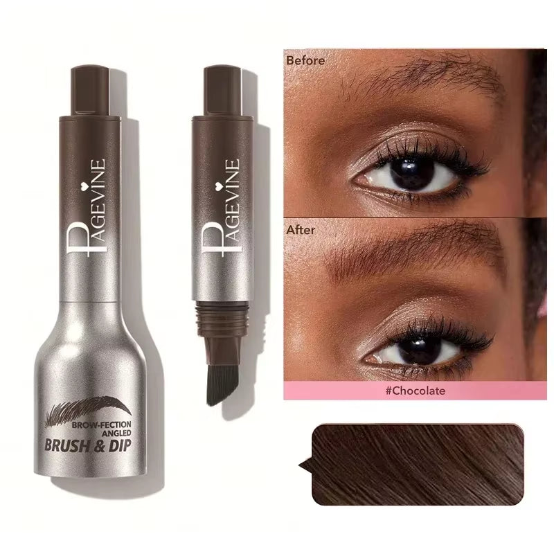 3D Dye Eyebrow Pencil – Waterproof, Smudge-Proof Brow Enhancer with Large Brush for Natural, Long-Lasting Black and Brown Brows